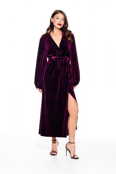 Платье ELLETTO LIFE 1116 баклажан - фото 5