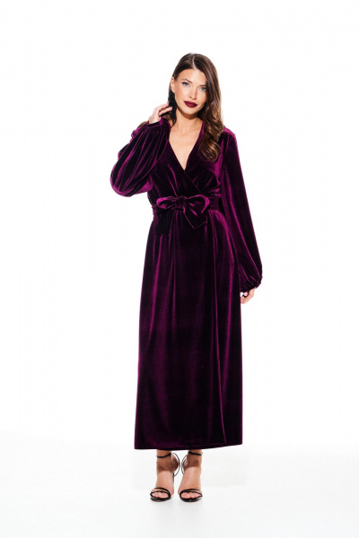 Платье ELLETTO LIFE 1116 баклажан - фото 1