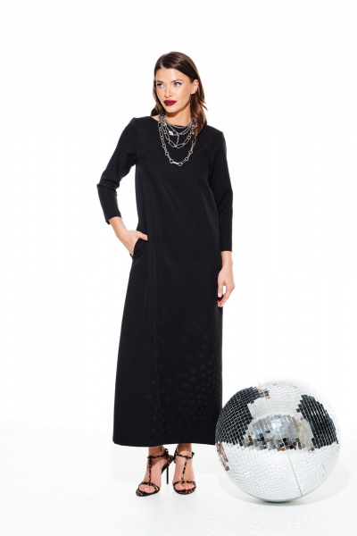 Платье ELLETTO LIFE 1117 черный - фото 3