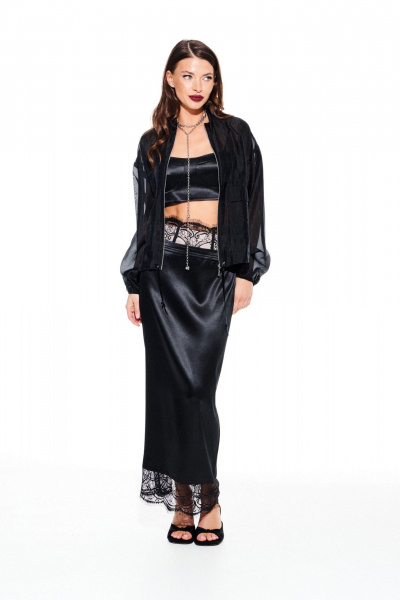 Юбка ELLETTO LIFE 2368 черный - фото 3