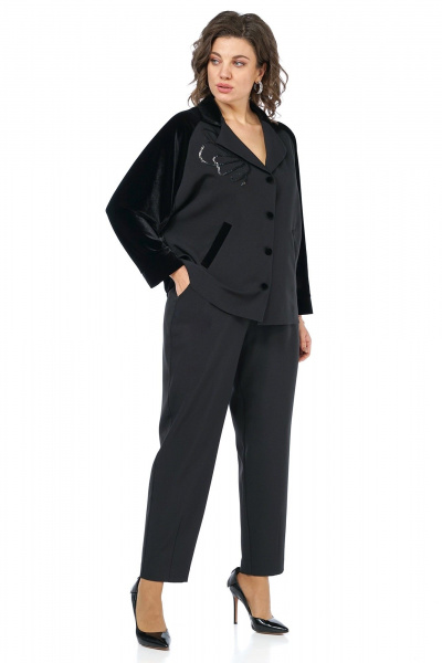 Брюки, жакет Alani Collection 2466 черный - фото 10