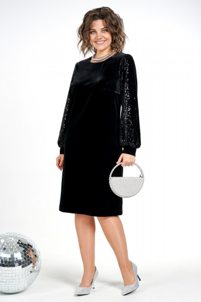 Платье Alani Collection 2475 черный - фото 2