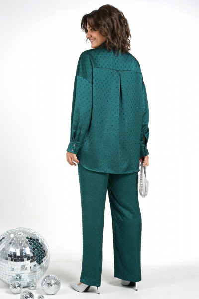 Блуза, брюки Alani Collection 2476 бутылка - фото 10