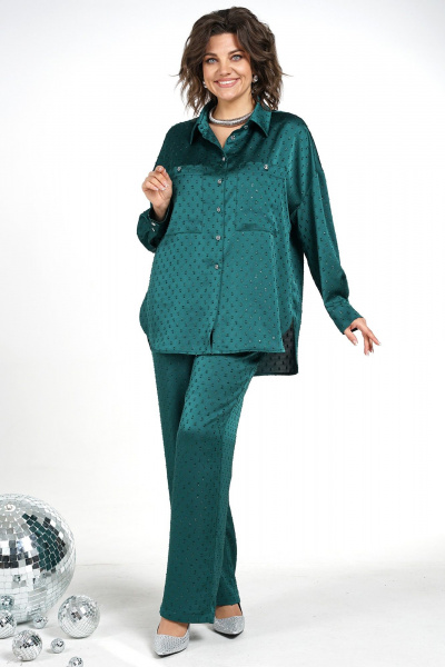 Блуза, брюки Alani Collection 2476 бутылка - фото 6