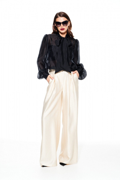 Брюки ELLETTO LIFE 2372 сливочный - фото 2