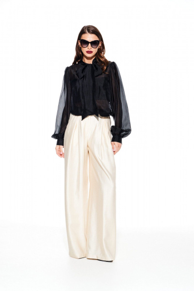 Брюки ELLETTO LIFE 2372 сливочный - фото 1