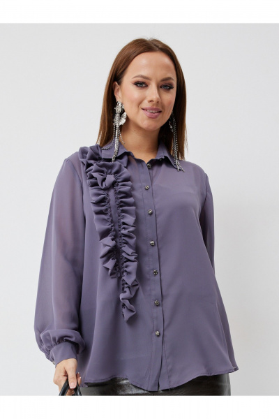 Блуза Condra 16300 серый-фиолетовый - фото 2