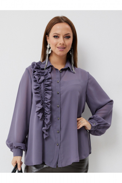 Блуза Condra 16300 серый-фиолетовый - фото 1