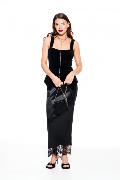 Блуза ELLETTO LIFE 3919 черный - фото 3