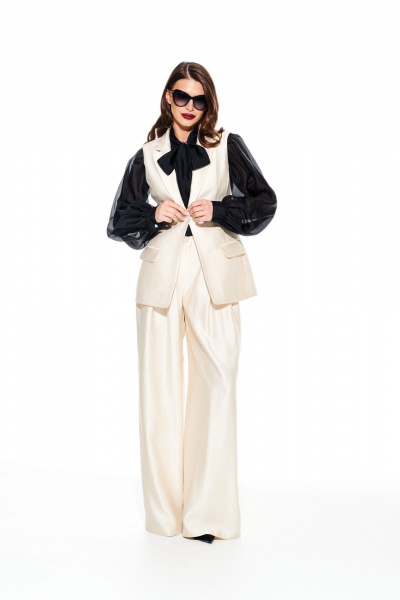 Жилет ELLETTO LIFE 3922 сливочный - фото 4