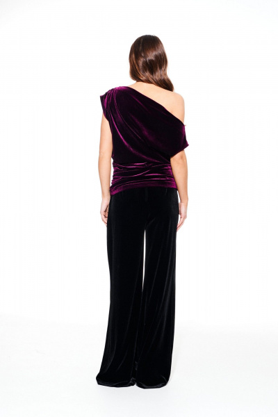 Блуза ELLETTO LIFE 3923 баклажан - фото 7