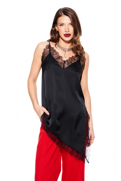 Блуза ELLETTO LIFE 3924 черный - фото 1