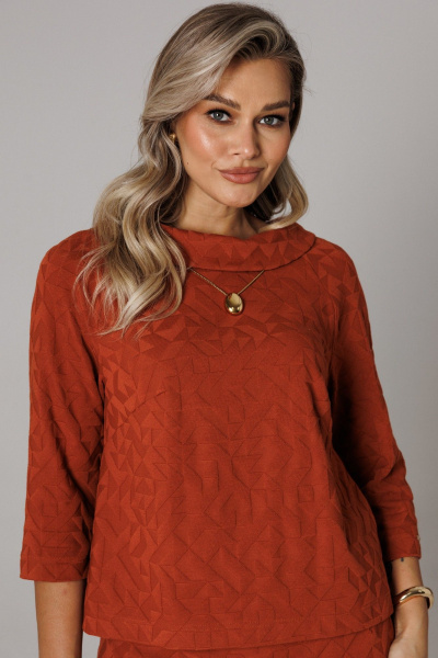 Блуза, юбка Anastasia 1303 терракот - фото 10