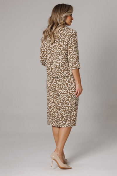 Блуза, юбка Anastasia 1303 кофейный_принт - фото 11