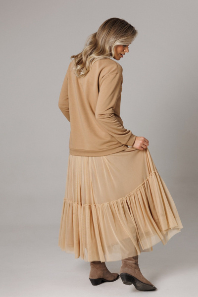 Джемпер, юбка Anastasia 1295 карамельный - фото 11