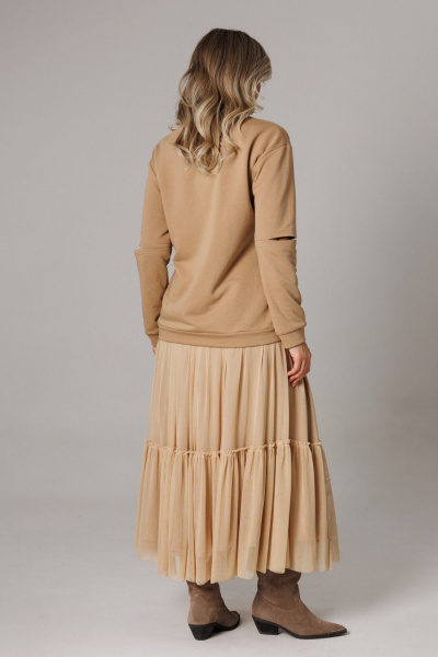 Джемпер, юбка Anastasia 1295 карамельный - фото 9