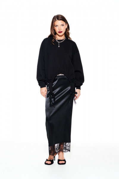 Свитшот ELLETTO LIFE 3929 черный - фото 2