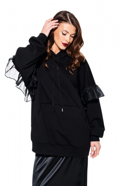 Толстовка ELLETTO LIFE 3930 черный - фото 1