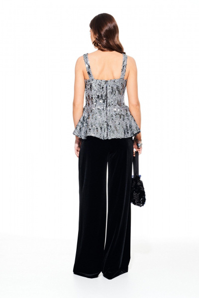 Блуза ELLETTO LIFE 3931 серый - фото 9