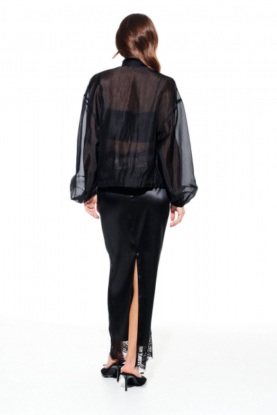 Блуза ELLETTO LIFE 3932 черный - фото 8