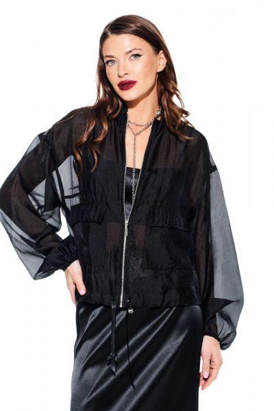 Блуза ELLETTO LIFE 3932 черный - фото 4