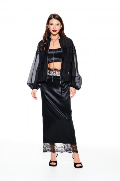 Блуза ELLETTO LIFE 3932 черный - фото 2