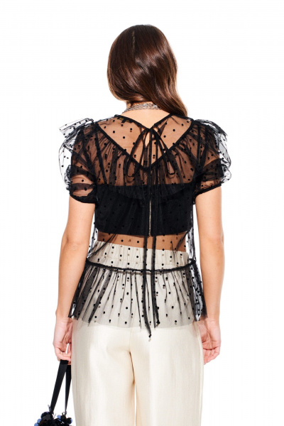 Блуза ELLETTO LIFE 3934 черный - фото 9