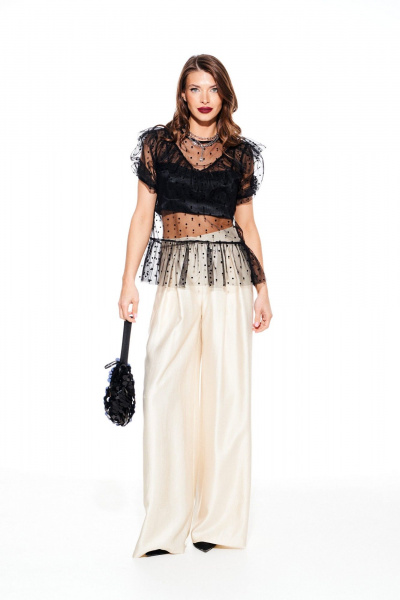 Блуза ELLETTO LIFE 3934 черный - фото 3