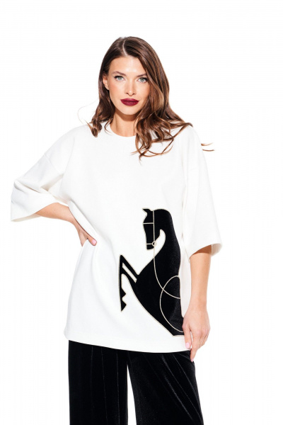 Джемпер ELLETTO LIFE 3937 молочный - фото 4