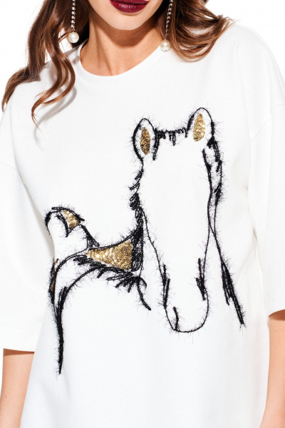 Джемпер ELLETTO LIFE 3938 молочно-золотой - фото 6