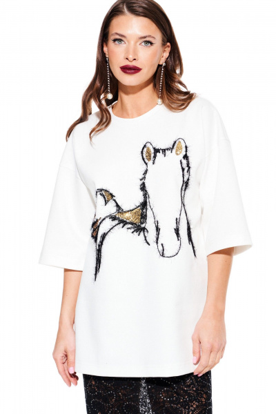 Джемпер ELLETTO LIFE 3938 молочно-золотой - фото 2