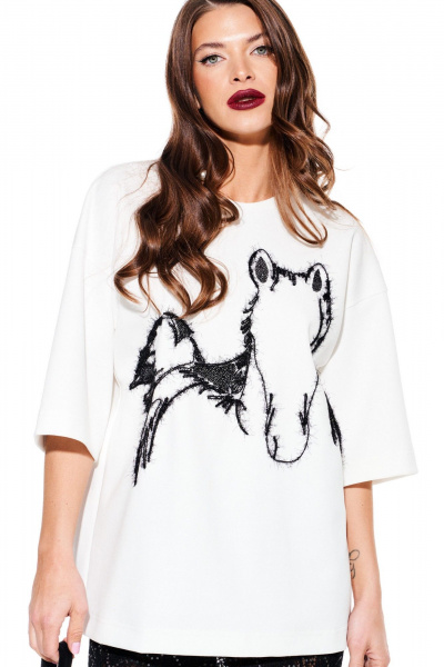 Джемпер ELLETTO LIFE 3938 молочный - фото 4