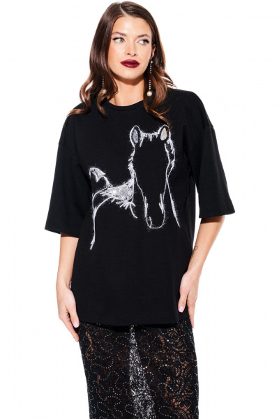 Джемпер ELLETTO LIFE 3938 черный - фото 5