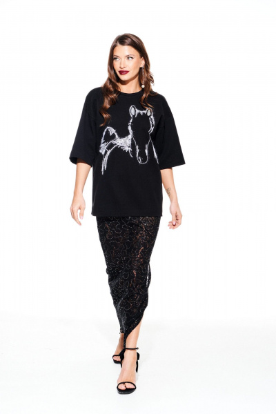 Джемпер ELLETTO LIFE 3938 черный - фото 3