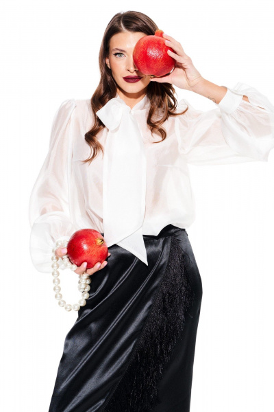 Блуза ELLETTO LIFE 3939 белый - фото 1