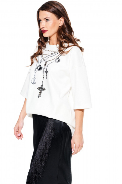 Джемпер ELLETTO LIFE 3940 молочный - фото 6