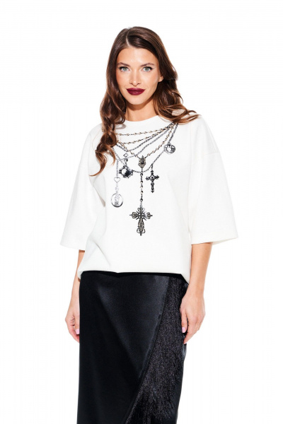 Джемпер ELLETTO LIFE 3940 молочный - фото 2