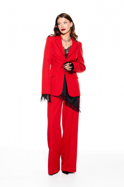 Брюки, жакет ELLETTO LIFE 5319 красный - фото 2