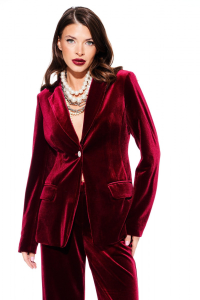 Брюки, жакет ELLETTO LIFE 5322 вишня - фото 4