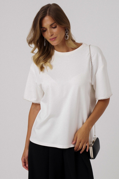 Джемпер Панда 113443 молочный - фото 3