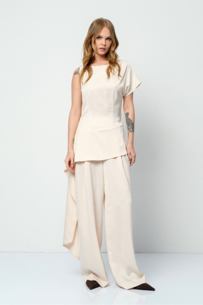 Блуза PiRS 5817 бежевый - фото 4