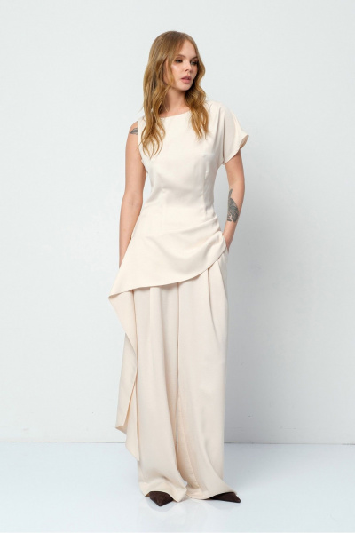 Блуза PiRS 5817 бежевый - фото 2