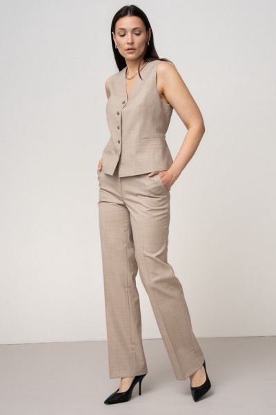 Жилет FASHION CENTRE Шр-4115 песочный - фото 4