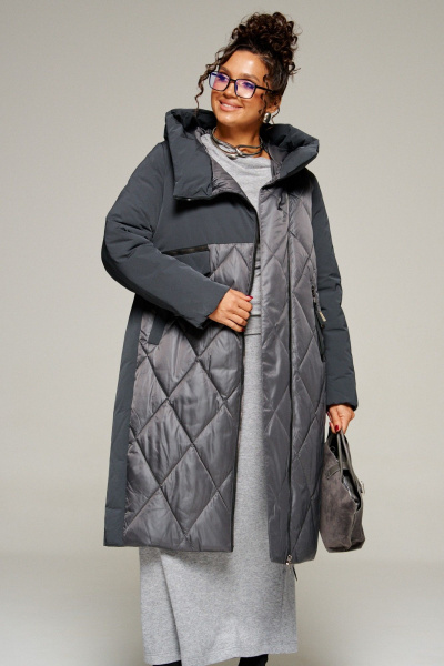 Пальто Beautiful&Free 8023 графит - фото 4