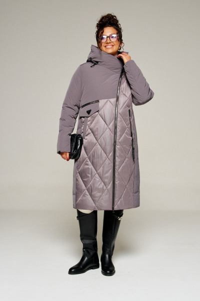 Пальто Beautiful&Free 8023 дымчато-лиловый - фото 1