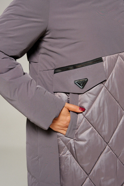 Пальто Beautiful&Free 8023 дымчато-лиловый - фото 4