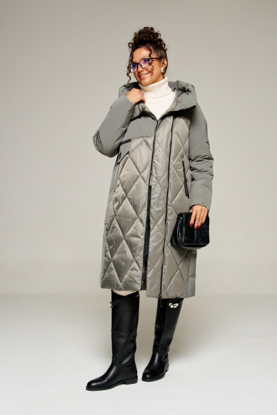 Пальто Beautiful&Free 8023 серый - фото 10