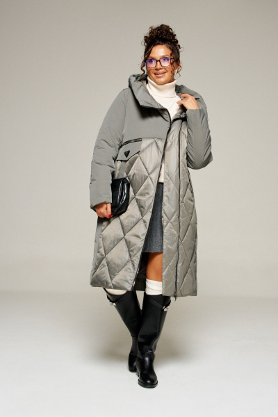 Пальто Beautiful&Free 8023 серый - фото 9