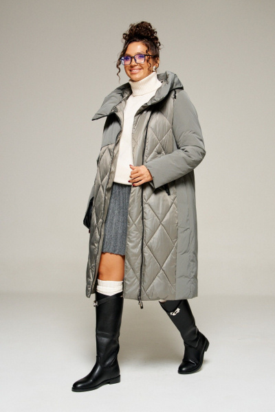 Пальто Beautiful&Free 8023 серый - фото 8