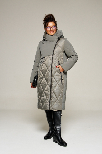 Пальто Beautiful&Free 8023 серый - фото 1